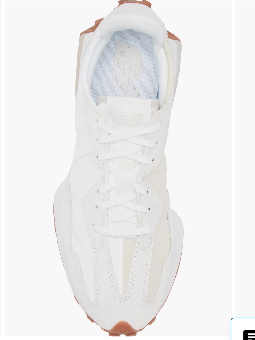 New balance Reflection white 327 sneaker sz w 9.5